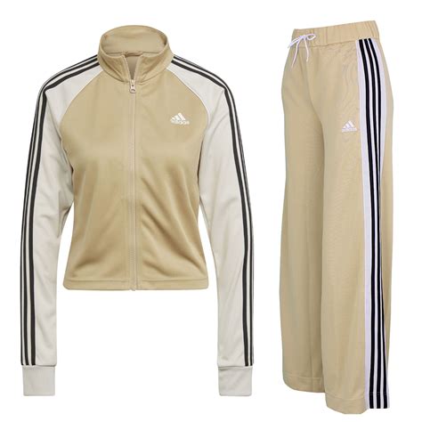 adidas jogginganzug damen beige meliert|Beige .